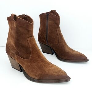 Emanuele Crasto Brown Suede Western Boots EU 39
